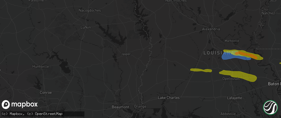 Hail map in Newton, TX on May 8, 2026