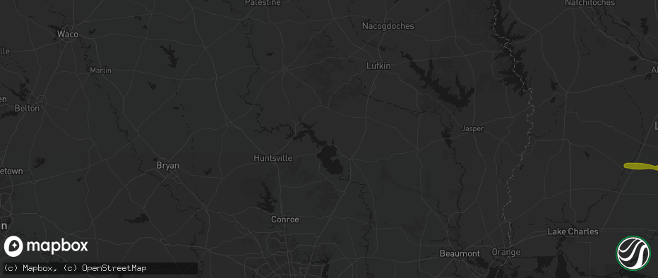 Hail map in Onalaska, TX on May 8, 2026