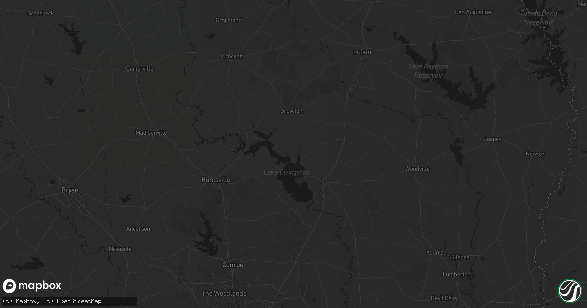 Hail map in Onalaska, TX on May 8, 2026