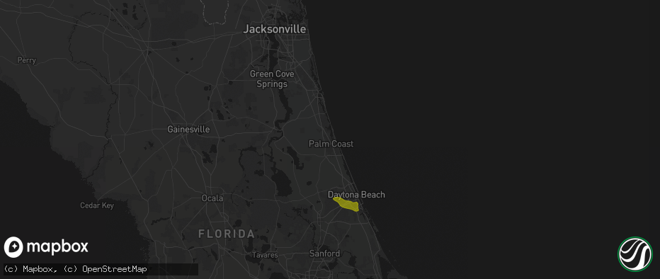Hail map in Palm Coast, FL on May 8, 2026
