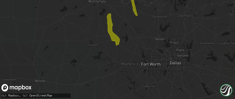 Hail map in Perrin, TX on May 8, 2026