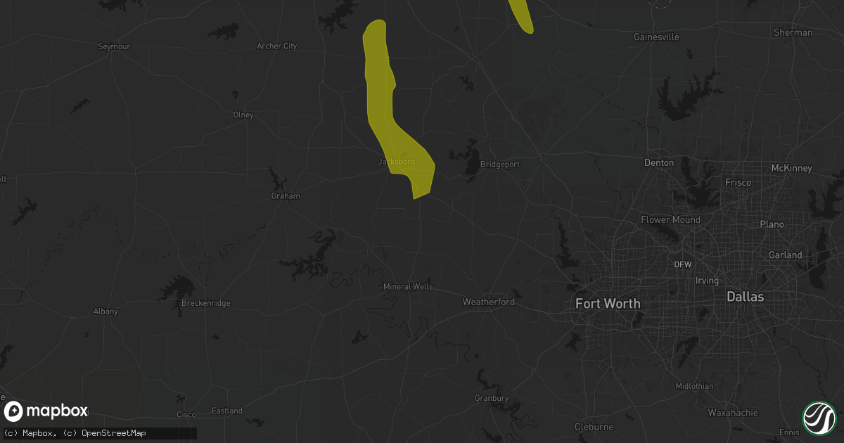 Hail map in Perrin, TX on May 8, 2026