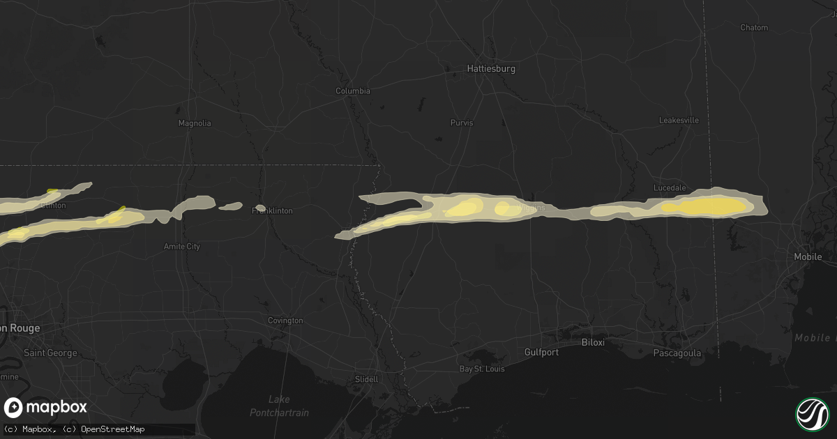 Hail map in Poplarville, MS on May 8, 2026