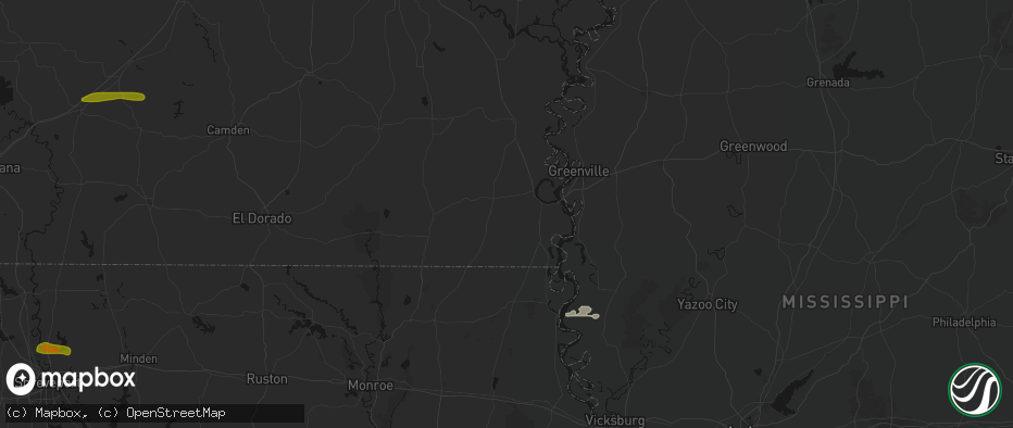 Hail map in Portland, AR on May 8, 2026