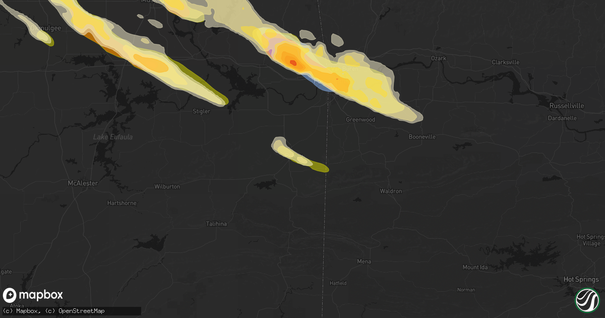 Hail map in Poteau, OK on May 8, 2026