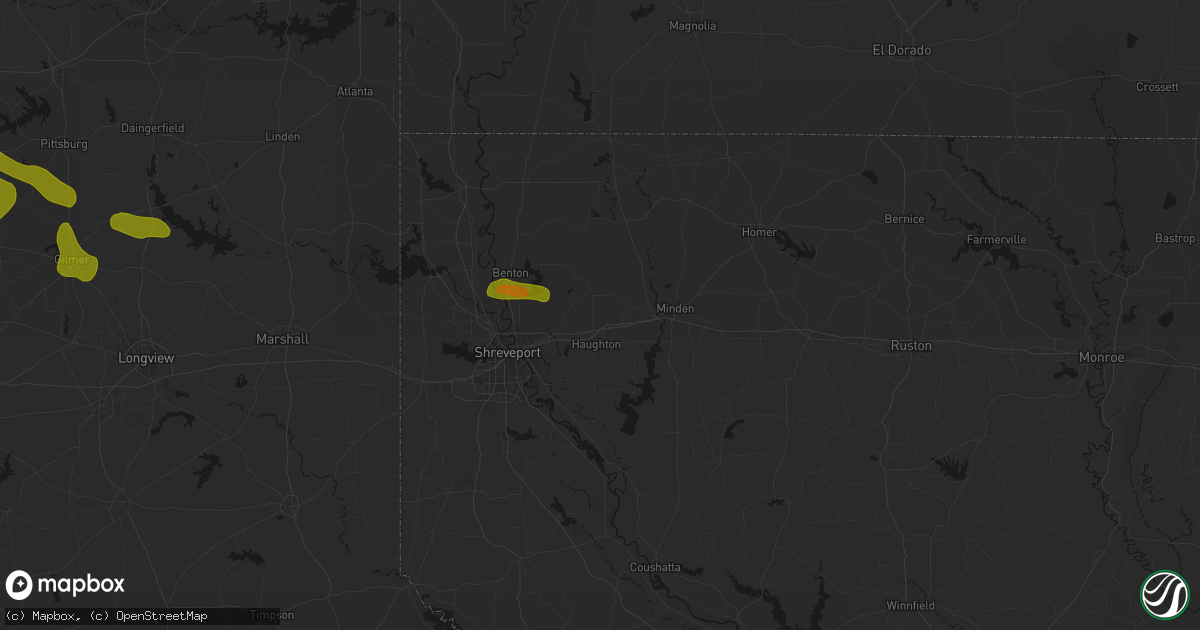 Hail map in Princeton, LA on May 8, 2026