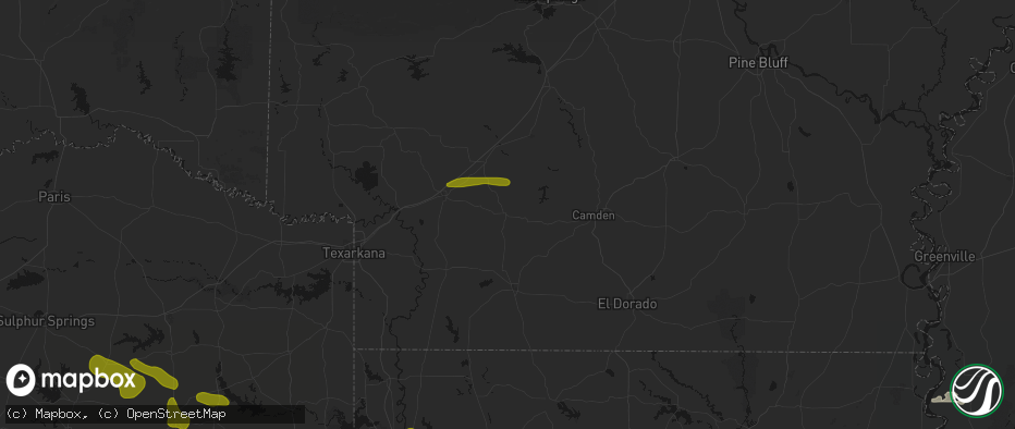 Hail map in Rosston, AR on May 8, 2026