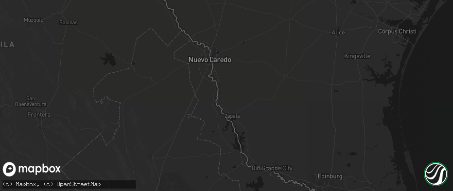 Hail map in San Ygnacio, TX on May 8, 2026