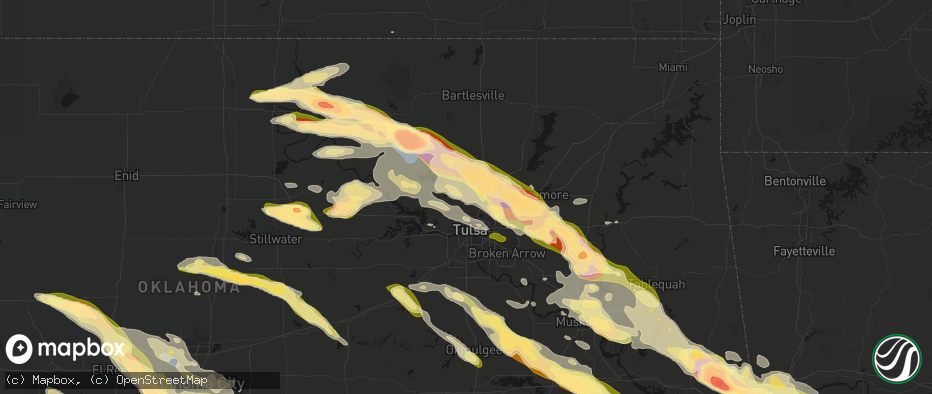 Hail map in Sperry, OK on May 8, 2026