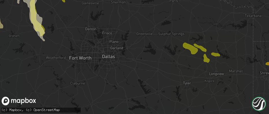 Hail map in Terrell, TX on May 8, 2026