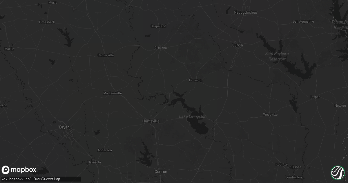 Hail map in Trinity, TX on May 8, 2026