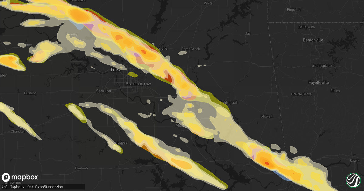 Hail map in Wagoner, OK on May 8, 2026