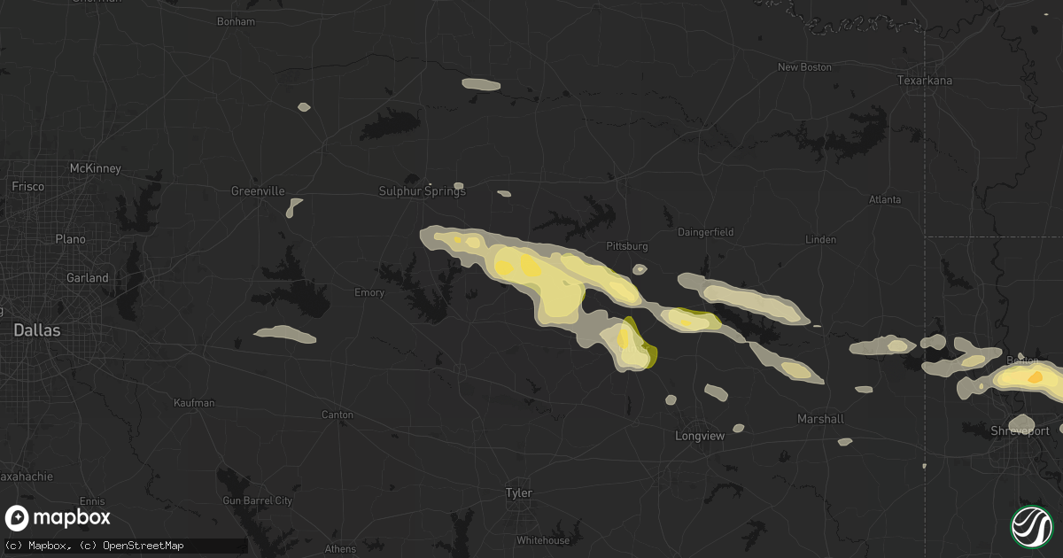 Hail map in Winnsboro, TX on May 8, 2026