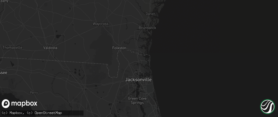 Hail map in Yulee, FL on May 8, 2026