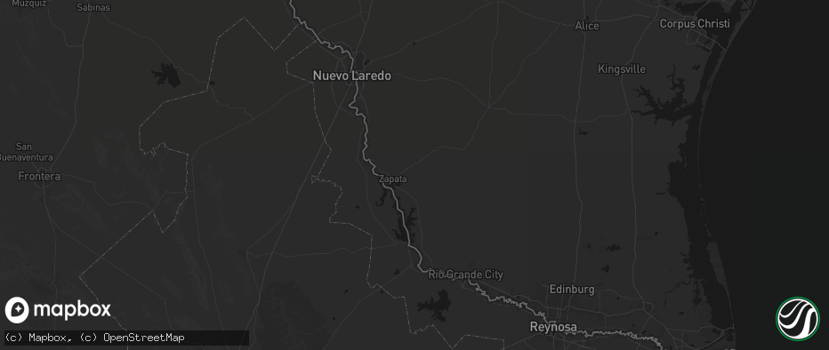 Hail map in Zapata, TX on May 8, 2026