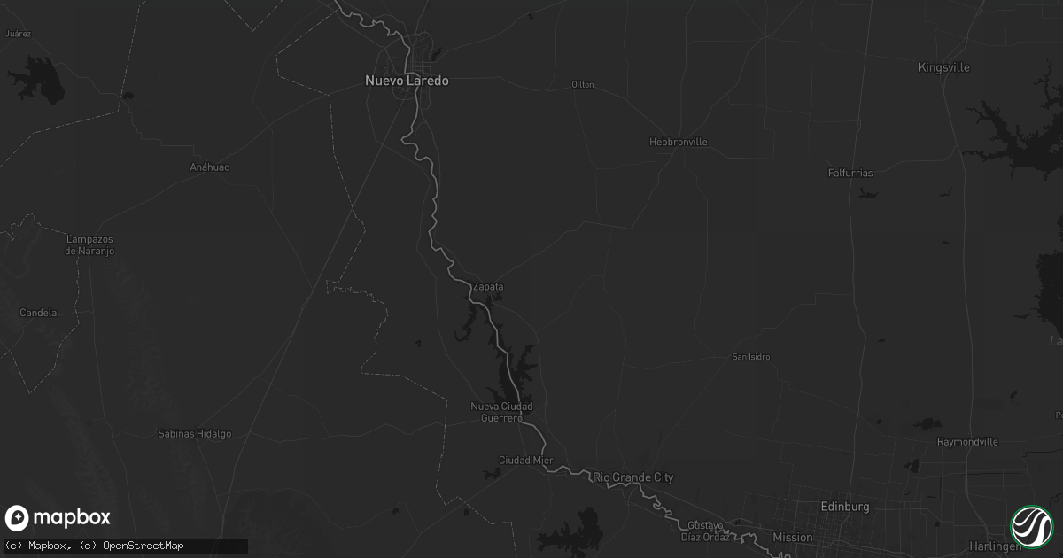 Hail map in Zapata, TX on May 8, 2026