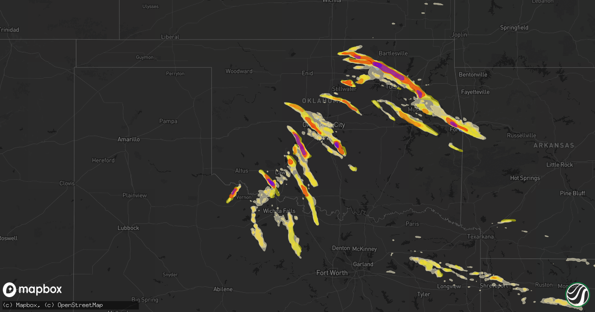 Hail map on May 8, 2026