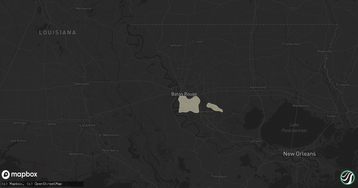 Hail map in Baton Rouge, LA on May 9, 2013