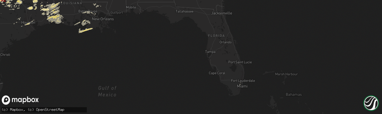 Hail map in Florida on May 9, 2013