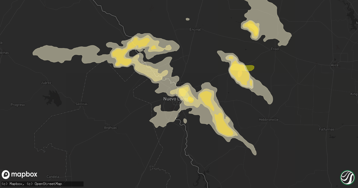 Hail map in Laredo, TX on May 9, 2014