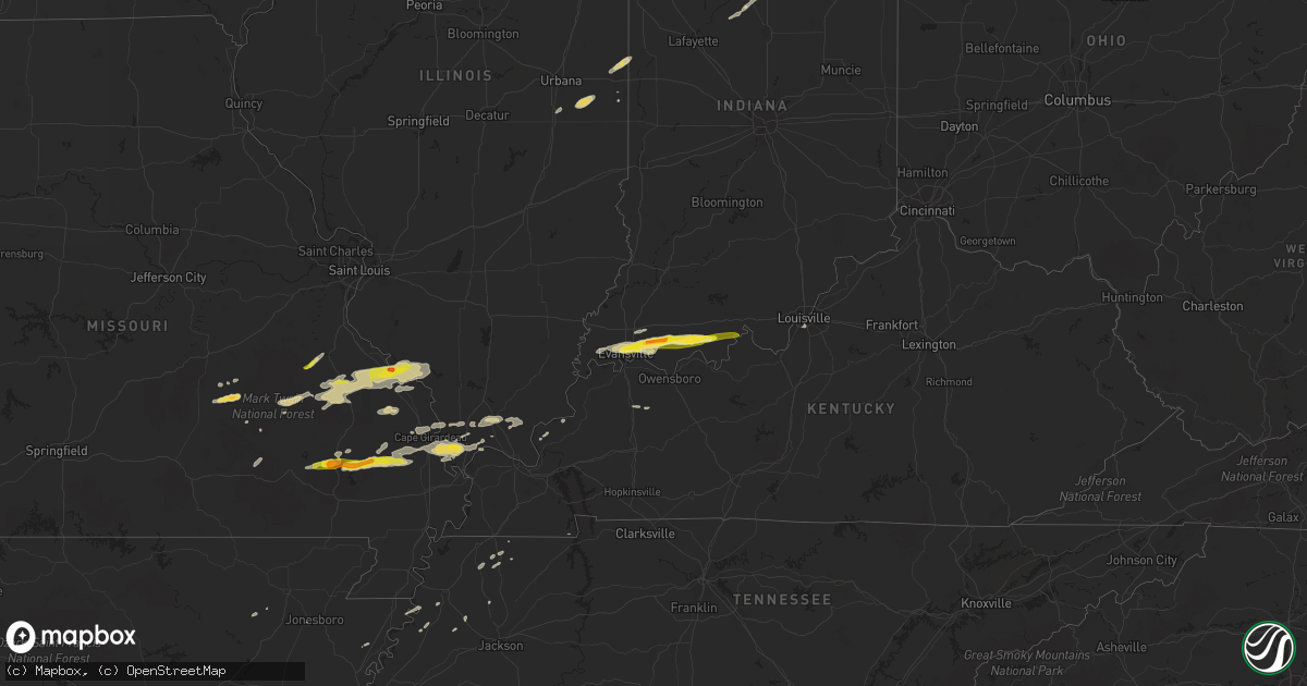 Hail map on May 9, 2014