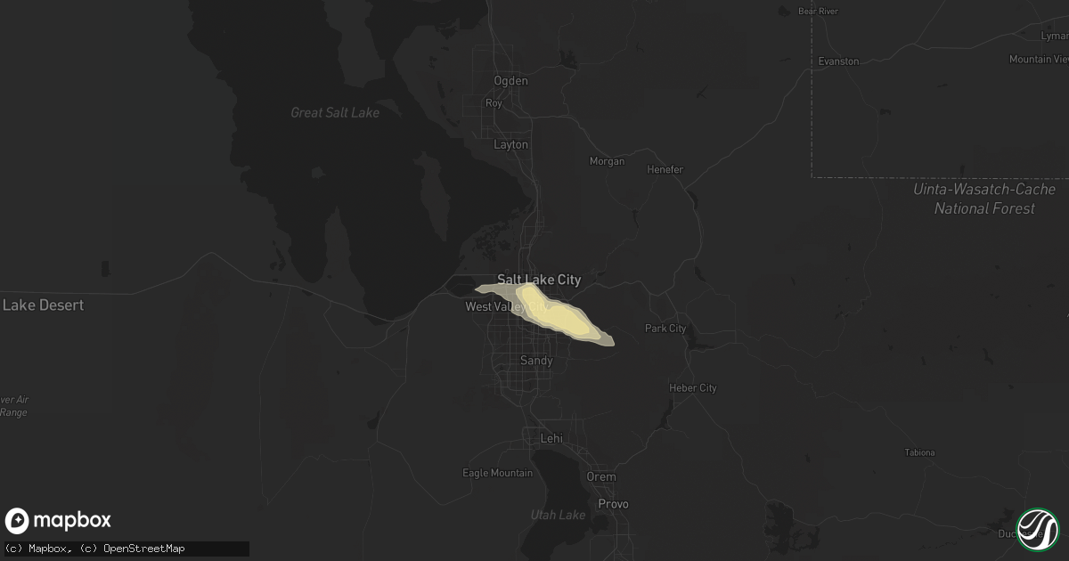 Hail map in Salt Lake City, UT on May 9, 2016