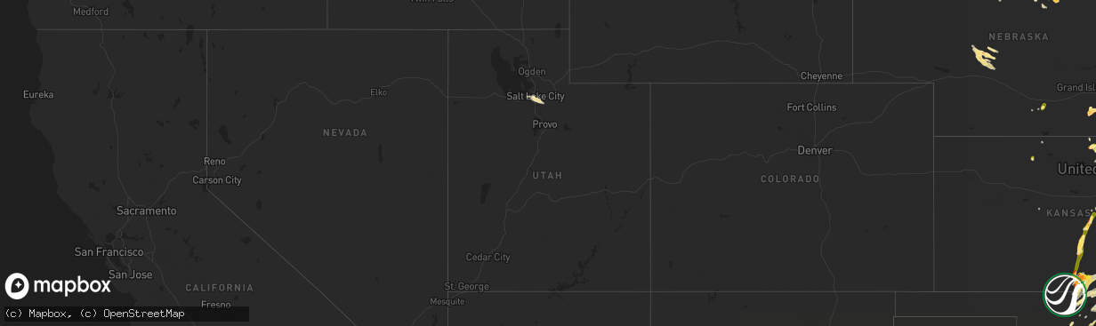 Hail map in Utah on May 9, 2016