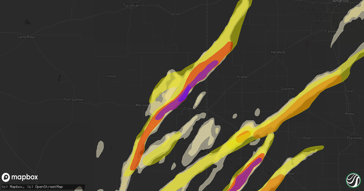 Hail map in Clovis, NM on May 9, 2017