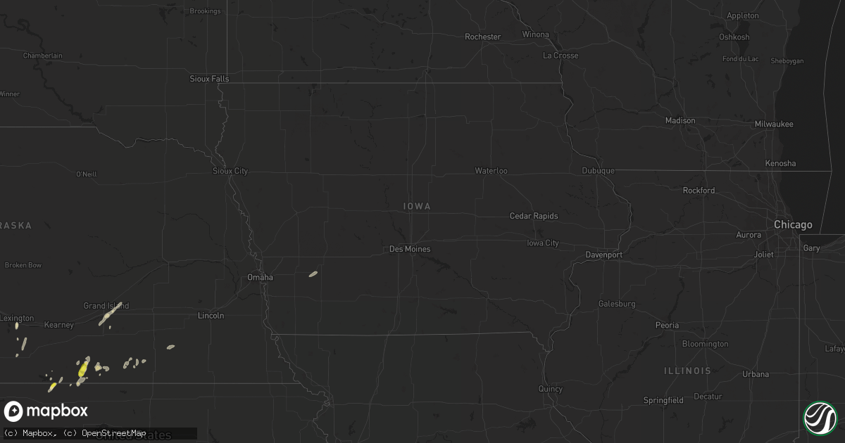 Hail map in Iowa on May 9, 2017