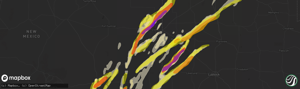 Hail map in Portales, NM on May 9, 2017