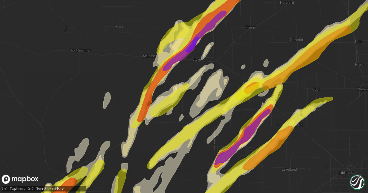 Hail map in Portales, NM on May 9, 2017
