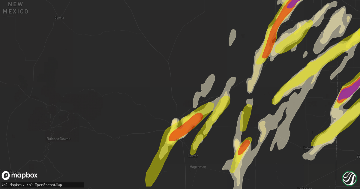 Hail map in Roswell, NM on May 9, 2017