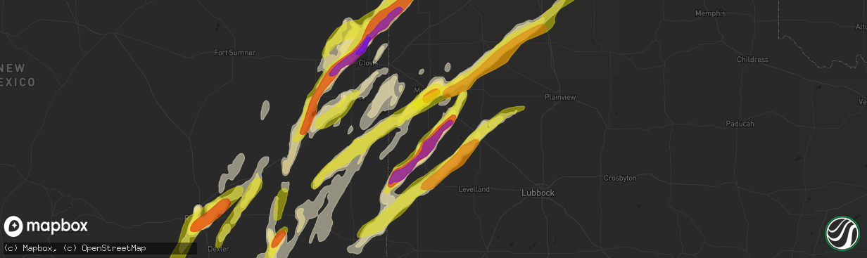 Hail map in Sudan, TX on May 9, 2017