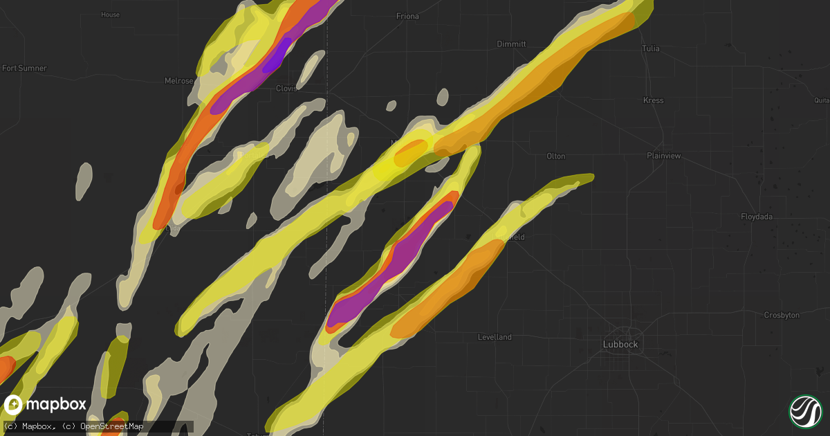 Hail map in Sudan, TX on May 9, 2017