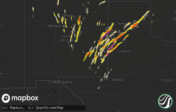 Hail map preview on 05-09-2017