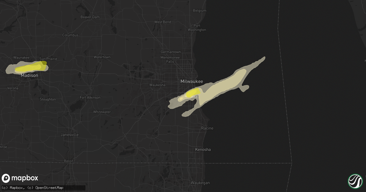 Hail map in Greendale, WI on May 9, 2018