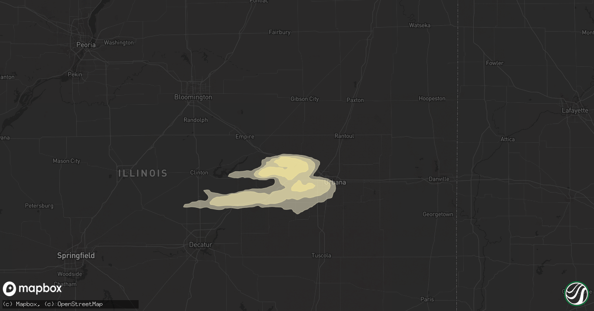 Hail map in Mahomet, IL on May 9, 2018