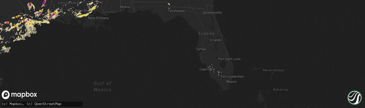 Hail map in Florida on May 9, 2019