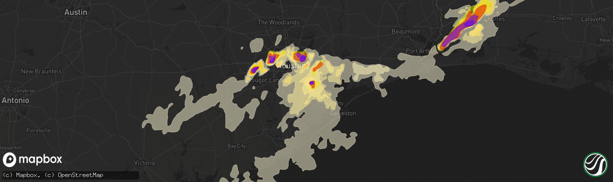 Hail map in Friendswood, TX on May 9, 2019