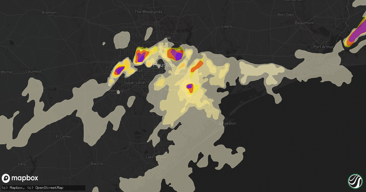 Hail map in Friendswood, TX on May 9, 2019