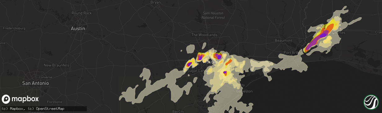 Hail map in Katy, TX on May 9, 2019