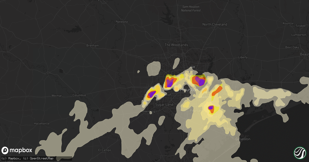 Hail map in Katy, TX on May 9, 2019