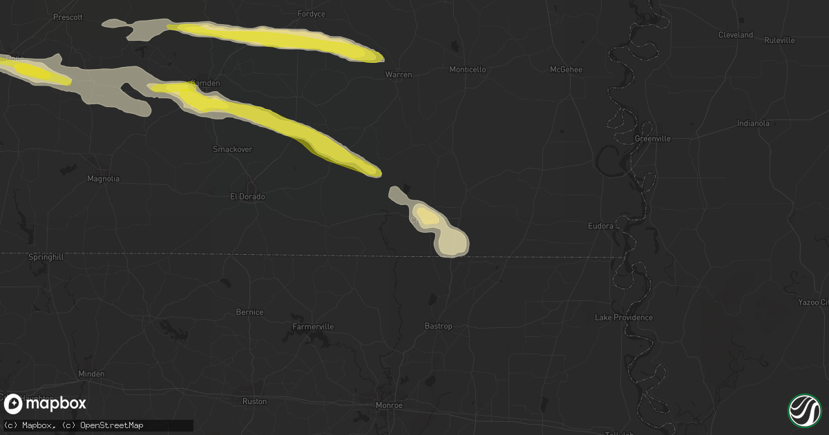 Hail map in Crossett, AR on May 9, 2021