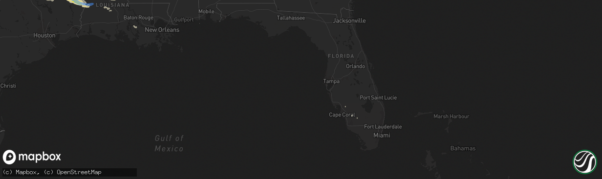 Hail map in Florida on May 9, 2021