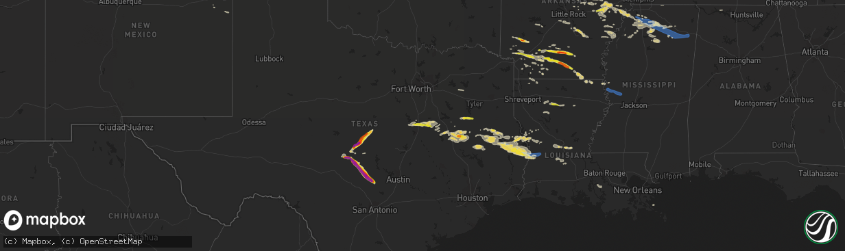 Hail map on May 9, 2021