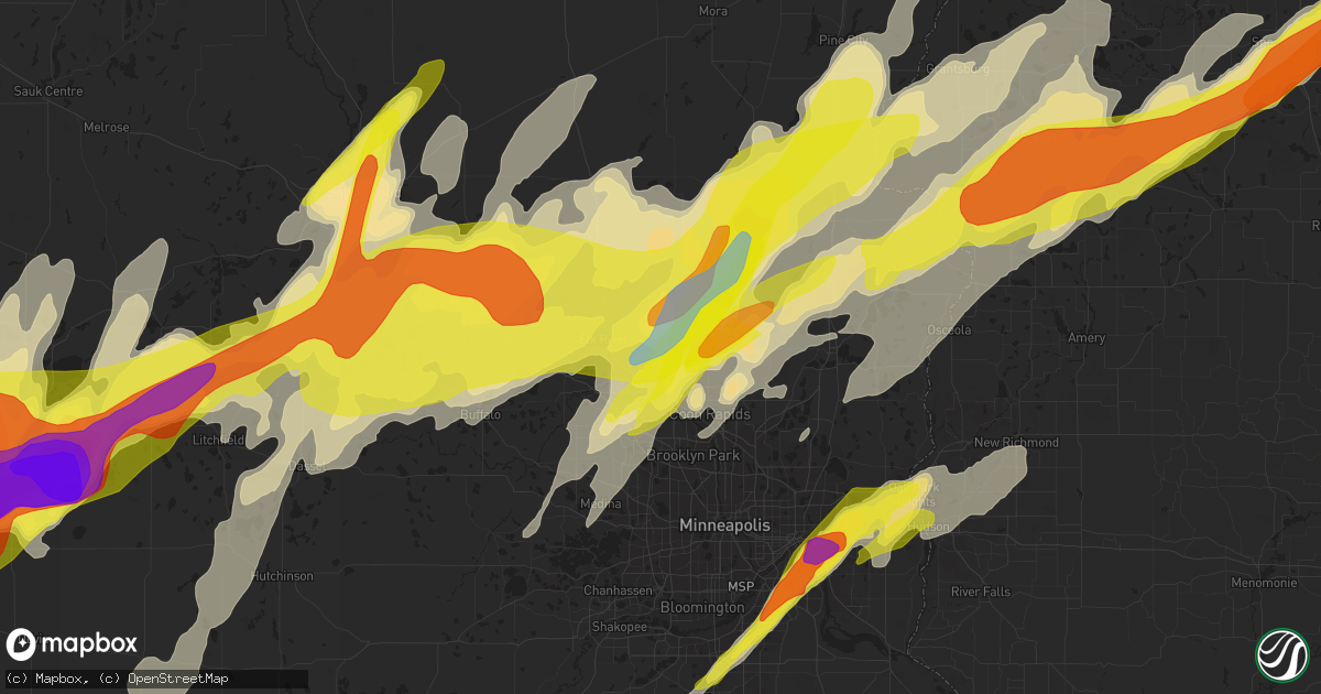 Hail map in Anoka, MN on May 9, 2022