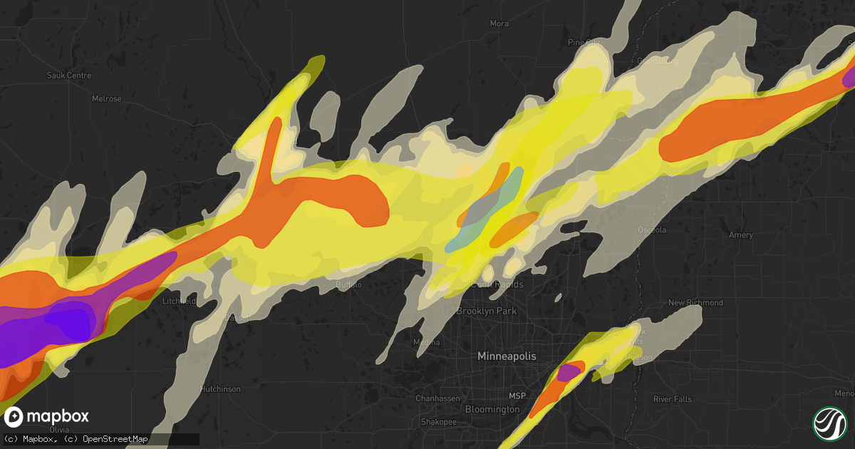 Hail map in Elk River, MN on May 9, 2022