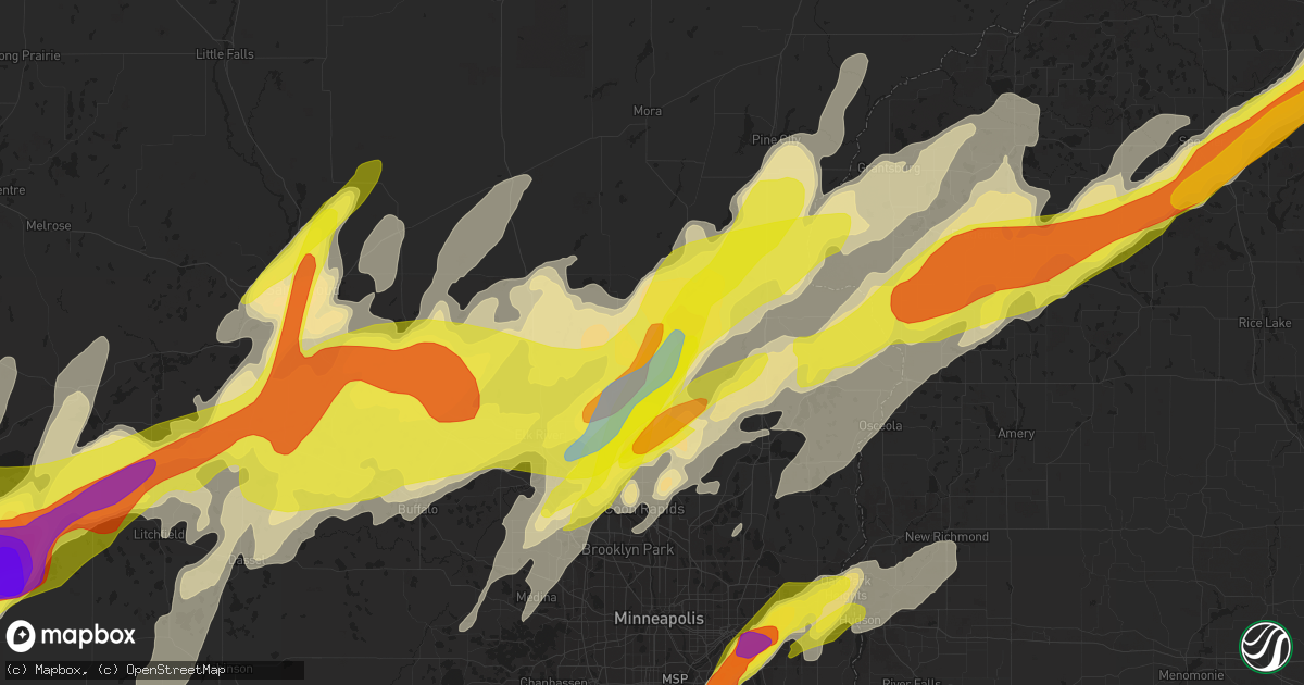 Hail map in Isanti, MN on May 9, 2022