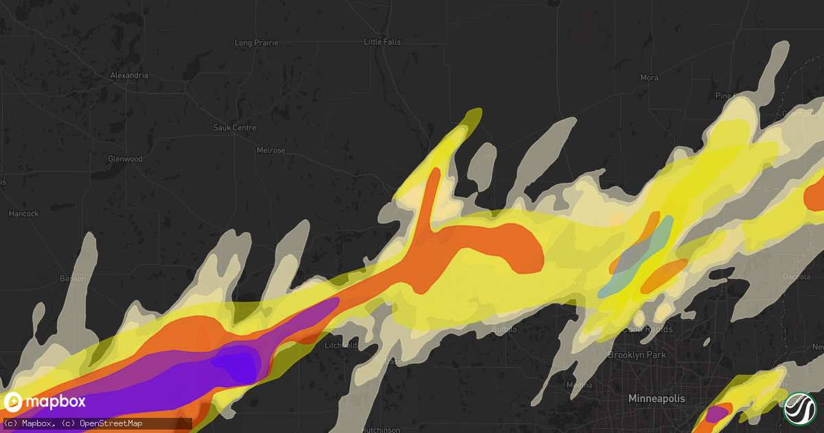 Hail map in Saint Cloud, MN on May 9, 2022