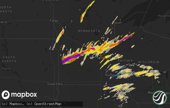 Hail map preview on 05-09-2022